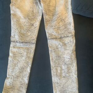 Gray Crinkle Pattern Pants